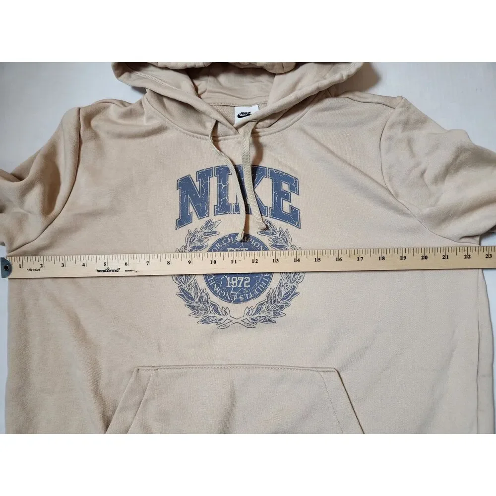 Nike Women’s Large Hoodie Beige Championship Athletics 1972